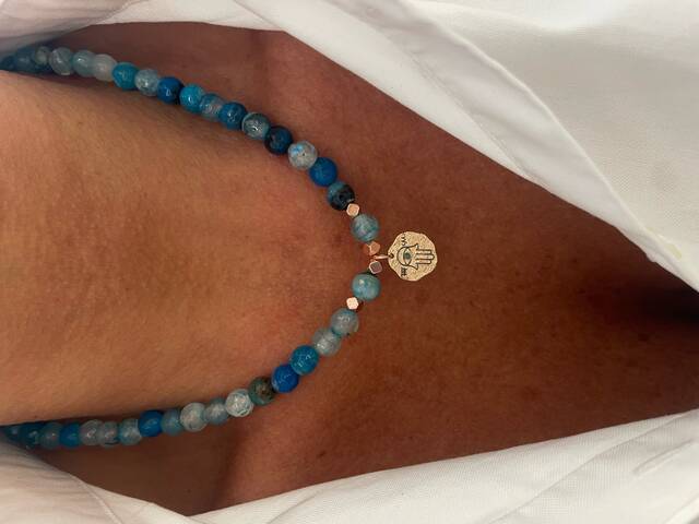 Agate Stone-set FATMA ANA ELİ Necklace
