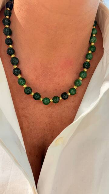 Shine_bypin - AKİK TAŞLI HEMATİT KOLYE