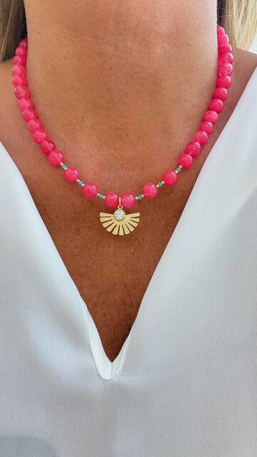 Agate Stone-set YELPAZE Necklace