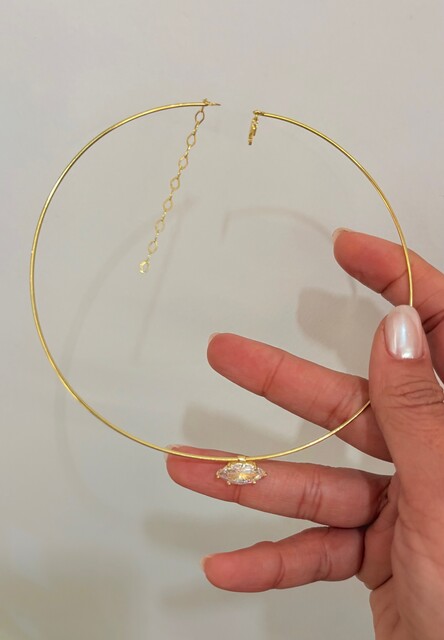 BAGET TAŞLI CHOKER KOLYE - Thumbnail