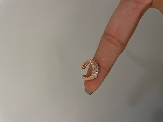 BAGET TAŞLI ROSE KIKIRDAK KÜPE - Thumbnail