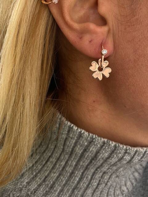 White Stone-set GÖÇMEN FIRFIR Earrings