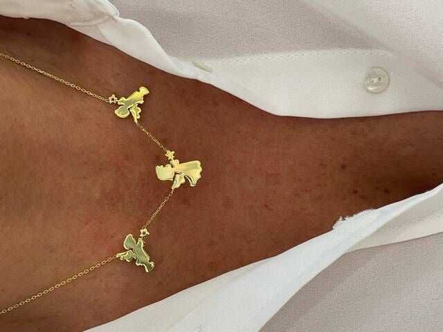 BİR ANNE 2 OĞUL Necklace Gold