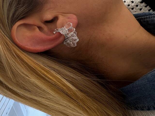 Drop Crystal Stone-set Cartilage Earrings