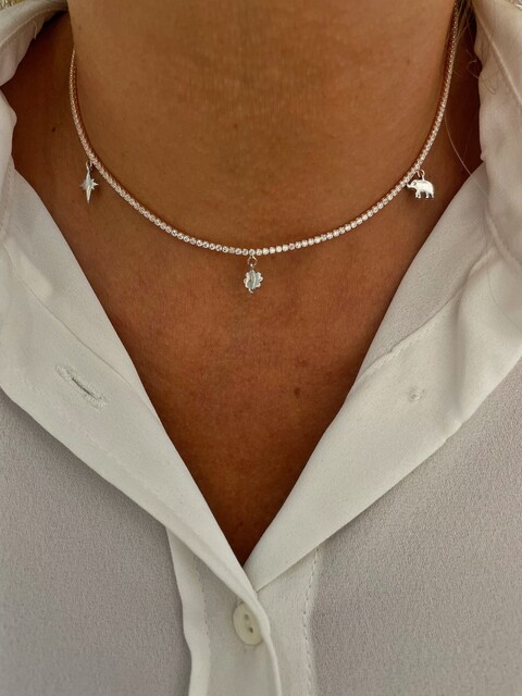 Shine_bypin - FİL YONCA YILDIZ SUYOLU CHOKER