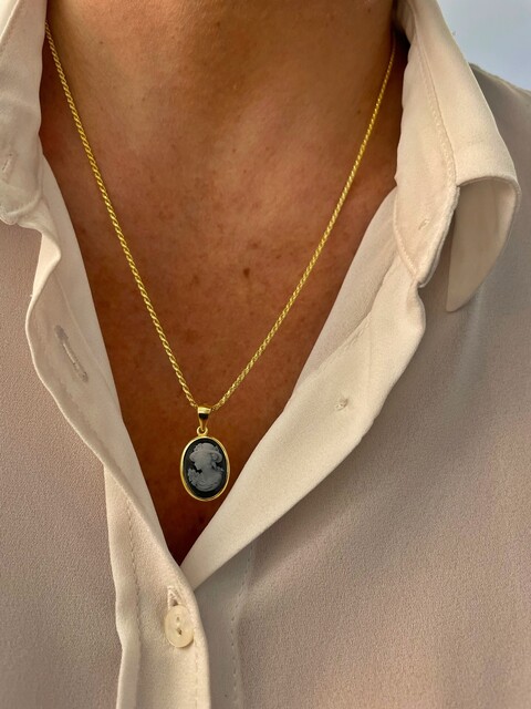 Shine_bypin - GOLD CAMEO KOLYE