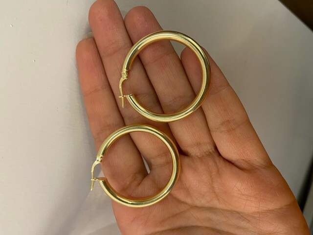 GOLD HALKA KÜPE XL - Thumbnail