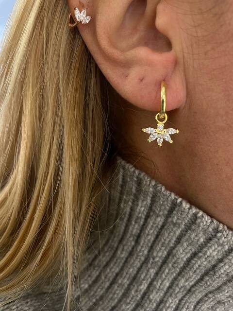 Gold LOTUS Earrings 2586
