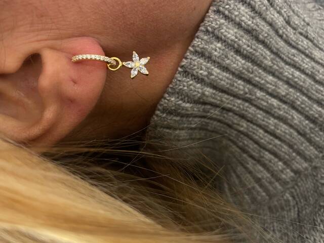 Gold MARKİZ Flower Earrings