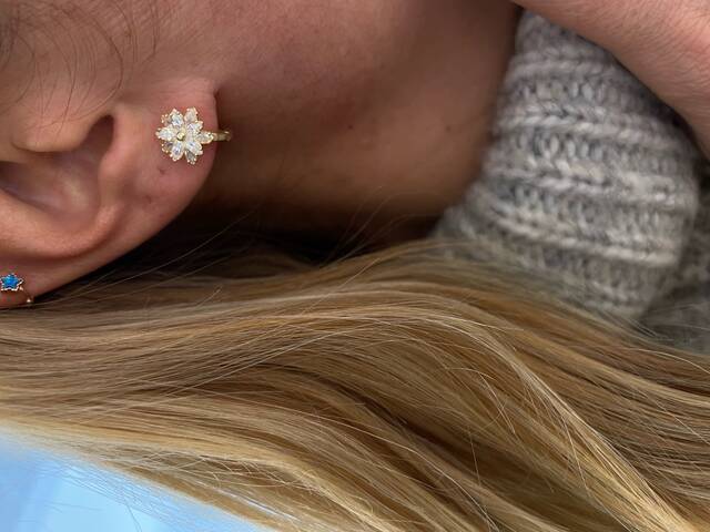 Gold MARKİZ Hoop Earrings