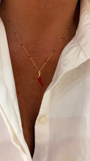 GÜMÜŞ BİBER KOLYE - Thumbnail