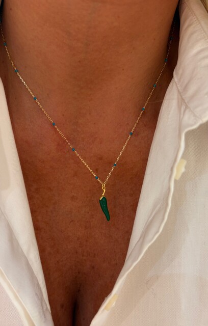 GÜMÜŞ BİBER KOLYE - Thumbnail