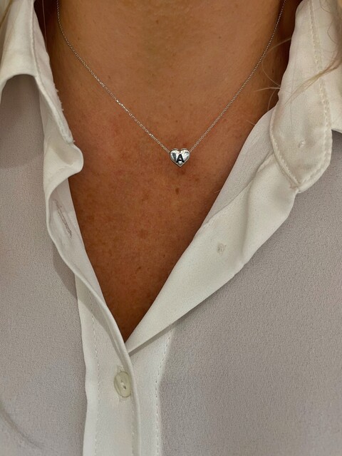 Shine_bypin - HARFLİ KALP SILVER KOLYE