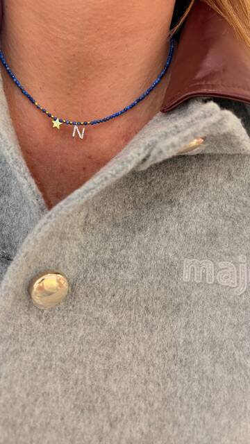 Initial Star LAPİS LAZULİ Necklace