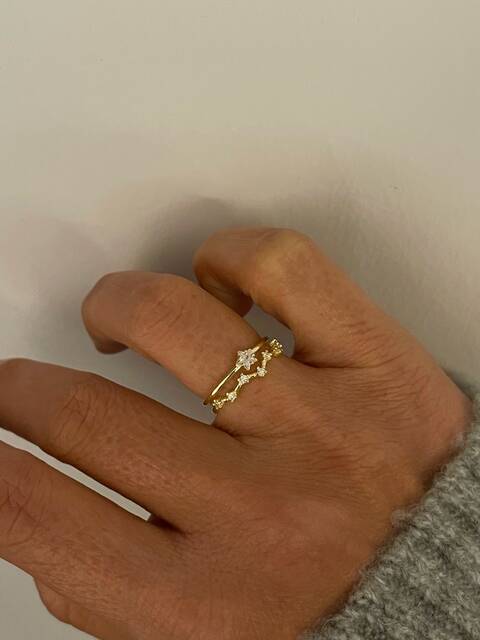 Double Star Italian Ring