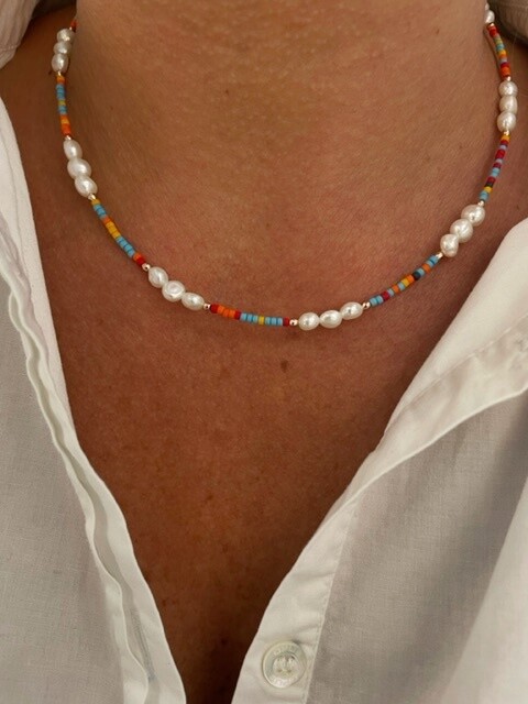 Shine_bypin - İNCİLİ CHOKER KOLYE TMK