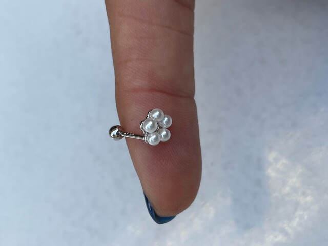 İNCİLİ GÜMÜŞ PIERCING - Thumbnail