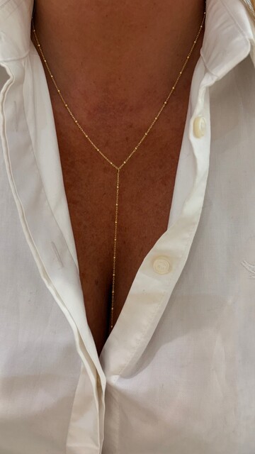 Shine_bypin - İTALYAN ZİNCİRLİ GOLD Y KOLYE