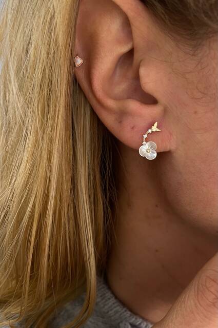 Butterfly İTHAL Flower Earrings