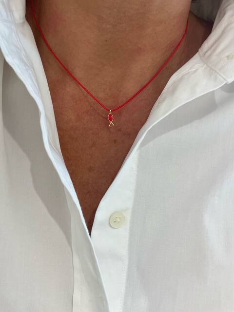Red İPLİ Fish Necklace