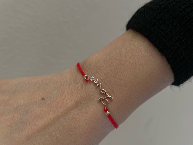 Shine_bypin - KIRMIZI KORDONLU LOVE BİLEKLİK