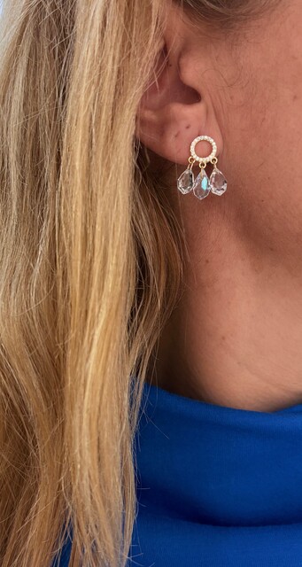 Shine_bypin - KRİSTAL TAŞLI GOLD KÜPE