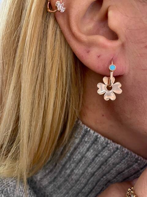 Blue Stone-set GÖÇMEN FIRFIR Earrings