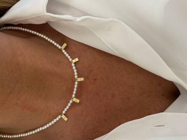 MAYORKA Pearl Gold Design Necklace 4000