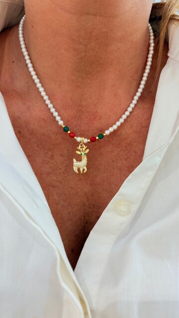 Shine_bypin - MAYORKA İNCİLİ YENİ YIL GEYİK KOLYE