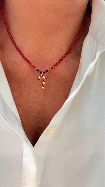 Shine_bypin - MERCAN TAŞLI BASTON ŞEKER KOLYE