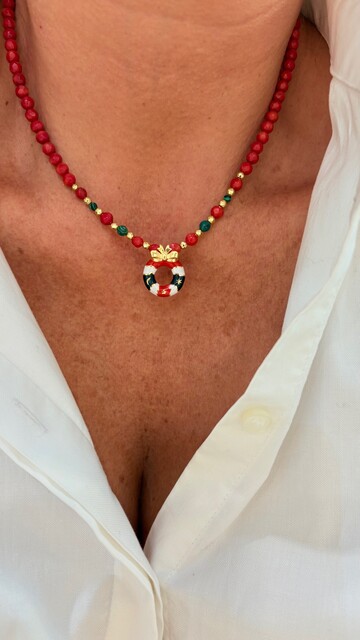 Shine_bypin - MERCAN TAŞLI YENİ YIL KOLYESİ