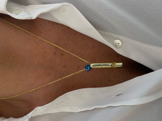 Shine_bypin - NAZAR BONCUKLU GOLD DÜDÜK KOLYE