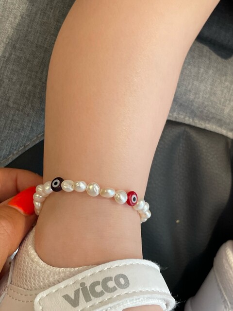 Shine_bypin - NAZAR BONCUKLU İNCİLİ BEBEK HALHALI
