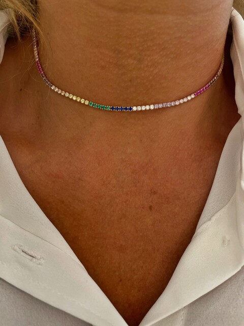 RENKLİ SUYOLU CHOKER - Thumbnail