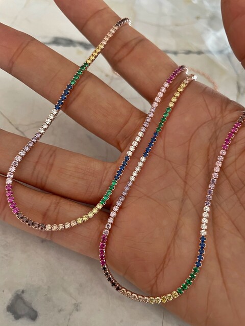 RENKLİ SUYOLU CHOKER - Thumbnail