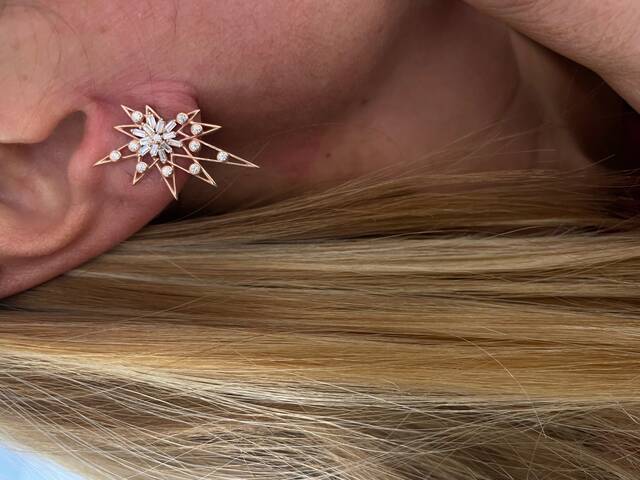 Rose ŞİMAL Star Earrings