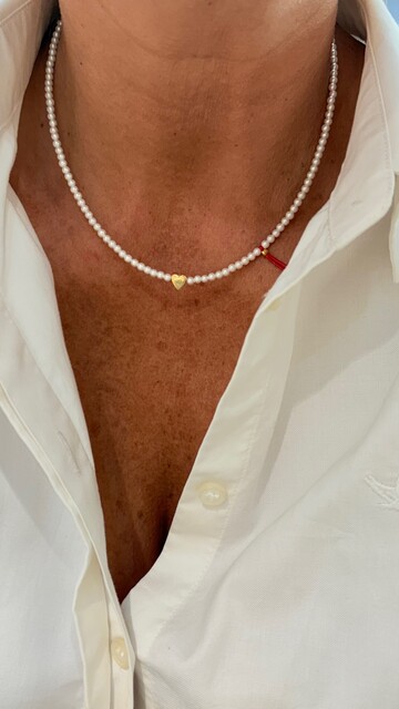 Shine_bypin - ŞANS İPLİ KALPLİ MAYORKA KOLYE