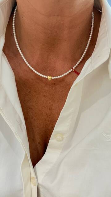 Shine_bypin - ŞANS İPLİ KALPLİ MAYORKA KOLYE