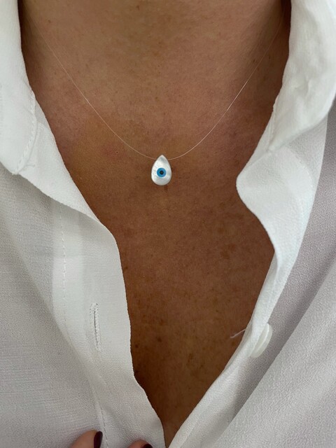 Shine_bypin - SHINE BY PIN OPAL SEDEFLİ DAMLA HAYALET KOLYE