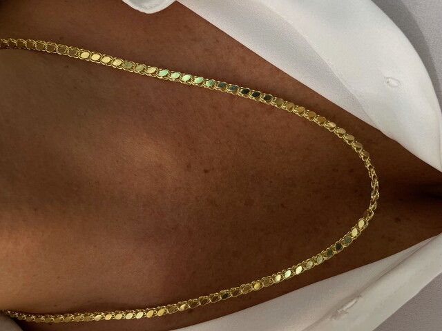 Shine_bypin - SHINE BY PIN PULLU KÖSTEK GOLD ZİNCİR