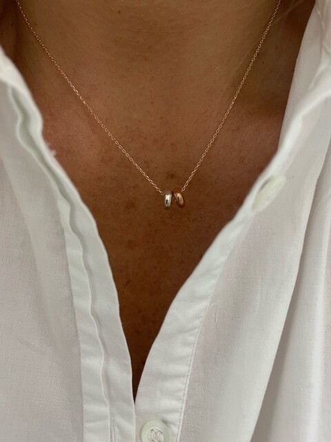 Shine_bypin - SHINE BY PIN ROSE BEYAZ HALKALI KOLYE
