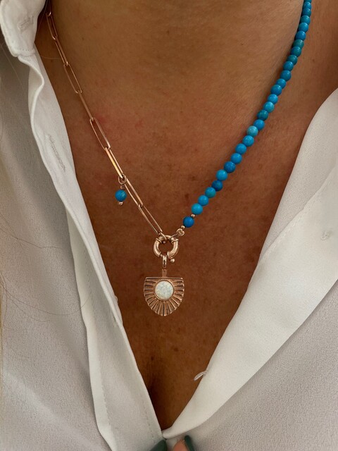 Shine_bypin - SHINE BY PIN TASARIM OPAL YELPAZE KOLYE