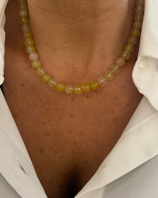 Shine_bypin - SİTRİN TAŞLI CHOKER KOLYE