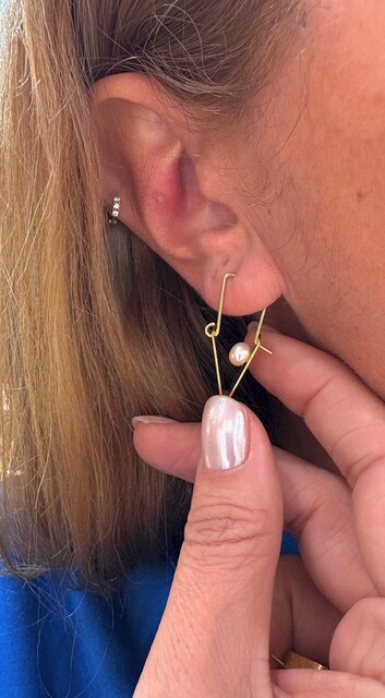 Shine_bypin - TASARIM GOLD İNCİ KÜPE