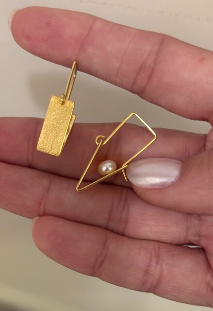 TASARIM GOLD İNCİ KÜPE - Thumbnail