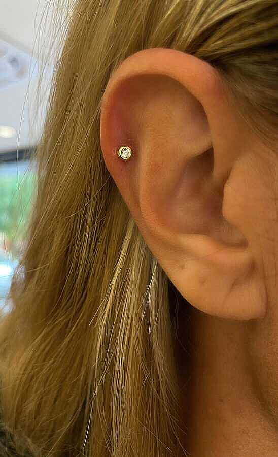 TEK TAŞ GOLD PIERCING - 1