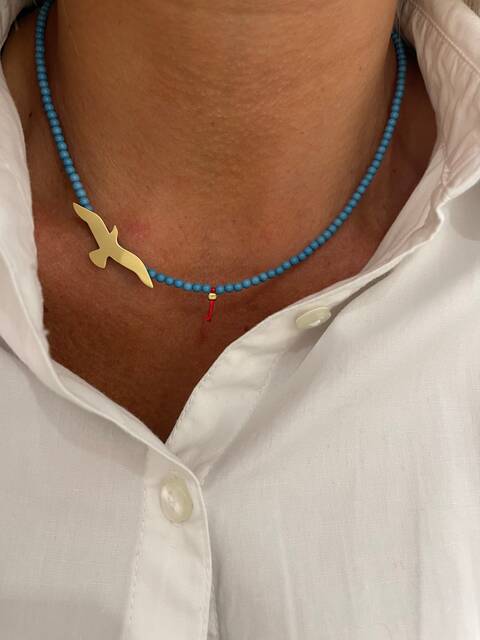 Turquoise Stone-set MARTI Necklace