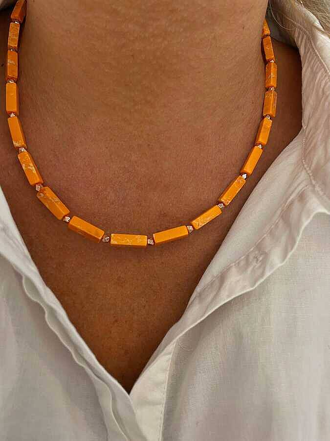 TURUNCU VARİSİT KOLYE - 1