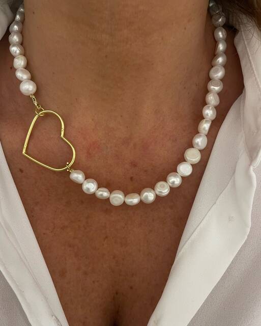 YAN Heart Natural BAROK Pearl Necklace