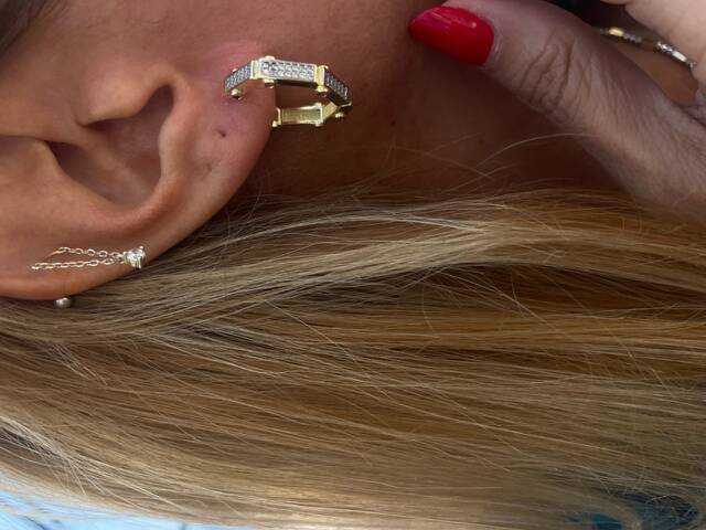 Ruby Stone-set Large Hoop Earrings